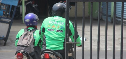Pengemudi Go-Jek di Yogyakarta